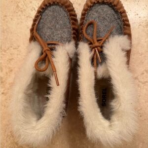 Sorel Women's Brown and Gray Moccasins